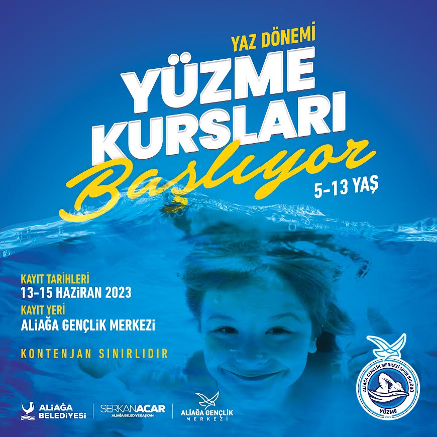 Aliağa Gençlik Merkezi’nde Yaz Dönemi Yüzme Kursları Başlıyor