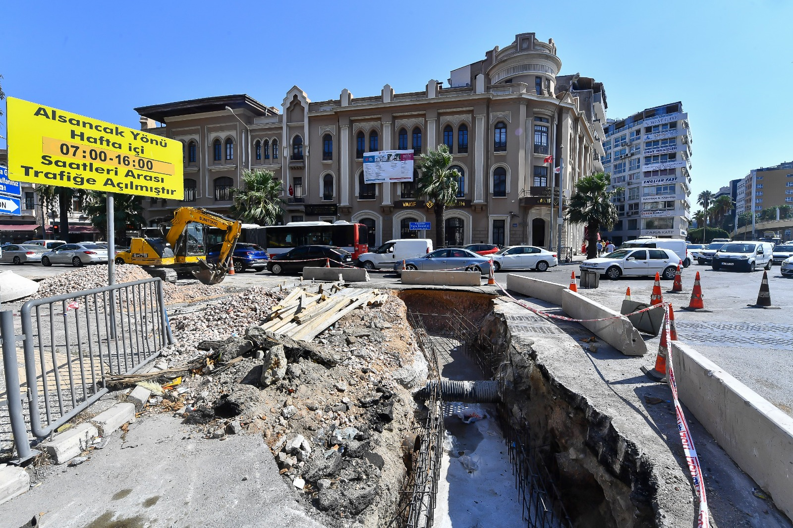 Yağmur suyu kuşaklama çalışması Fevzi Paşa Bulvarı’na ulaştı  Kemeraltı’nın 50 yılını kurtaracak proje