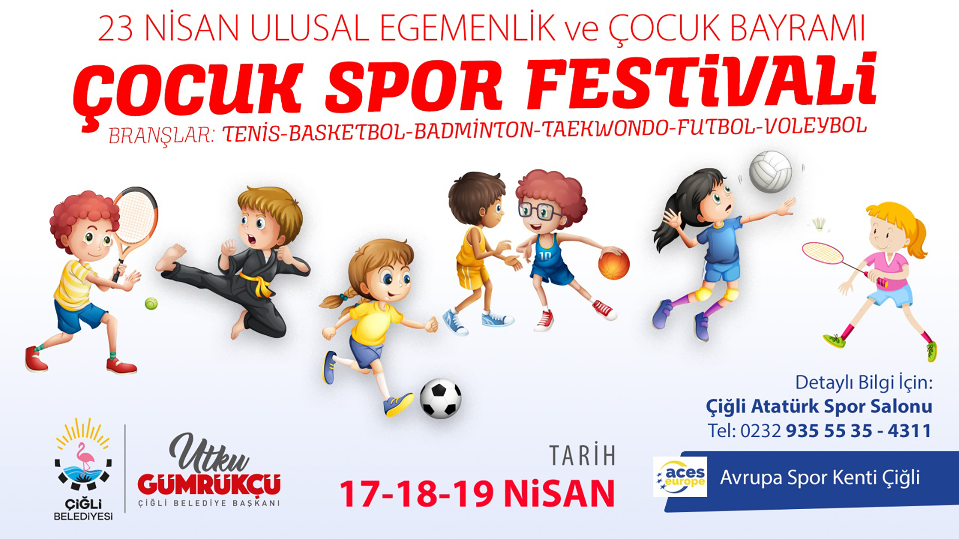 Çiğli “23 Nisan Çocuk Spor Festivaline” Hazır