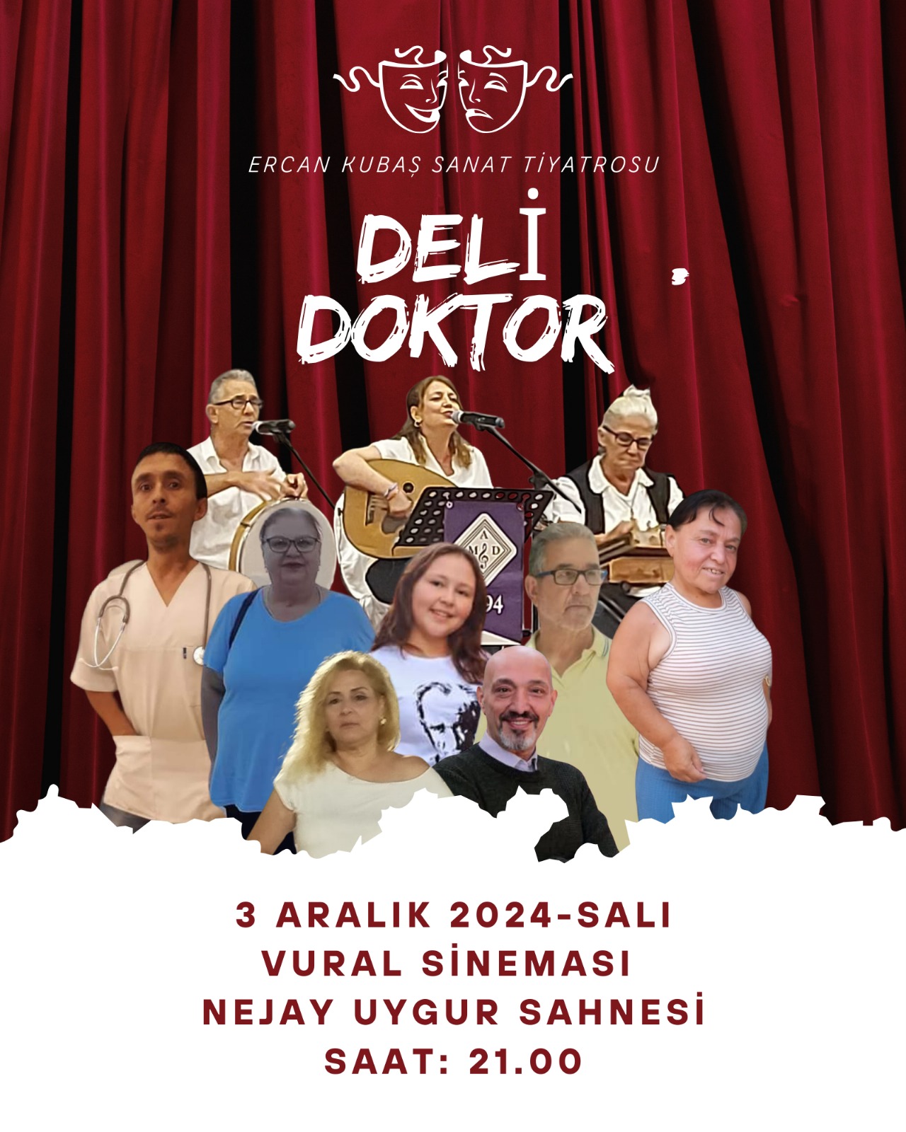 3 Aralık Dünya Engelliler Günü'ne Özel, Vural Sineması Nejat Uygur Sahnesi Deli Doktor adlı oyun tiyatroseverlerle buluşacak