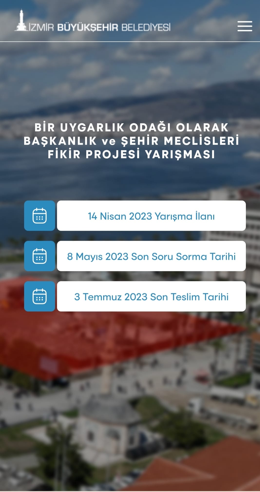 İzmir Büyükşehir Belediyesi, Şehir Meclisleri fikir projesi yarışması açtı
