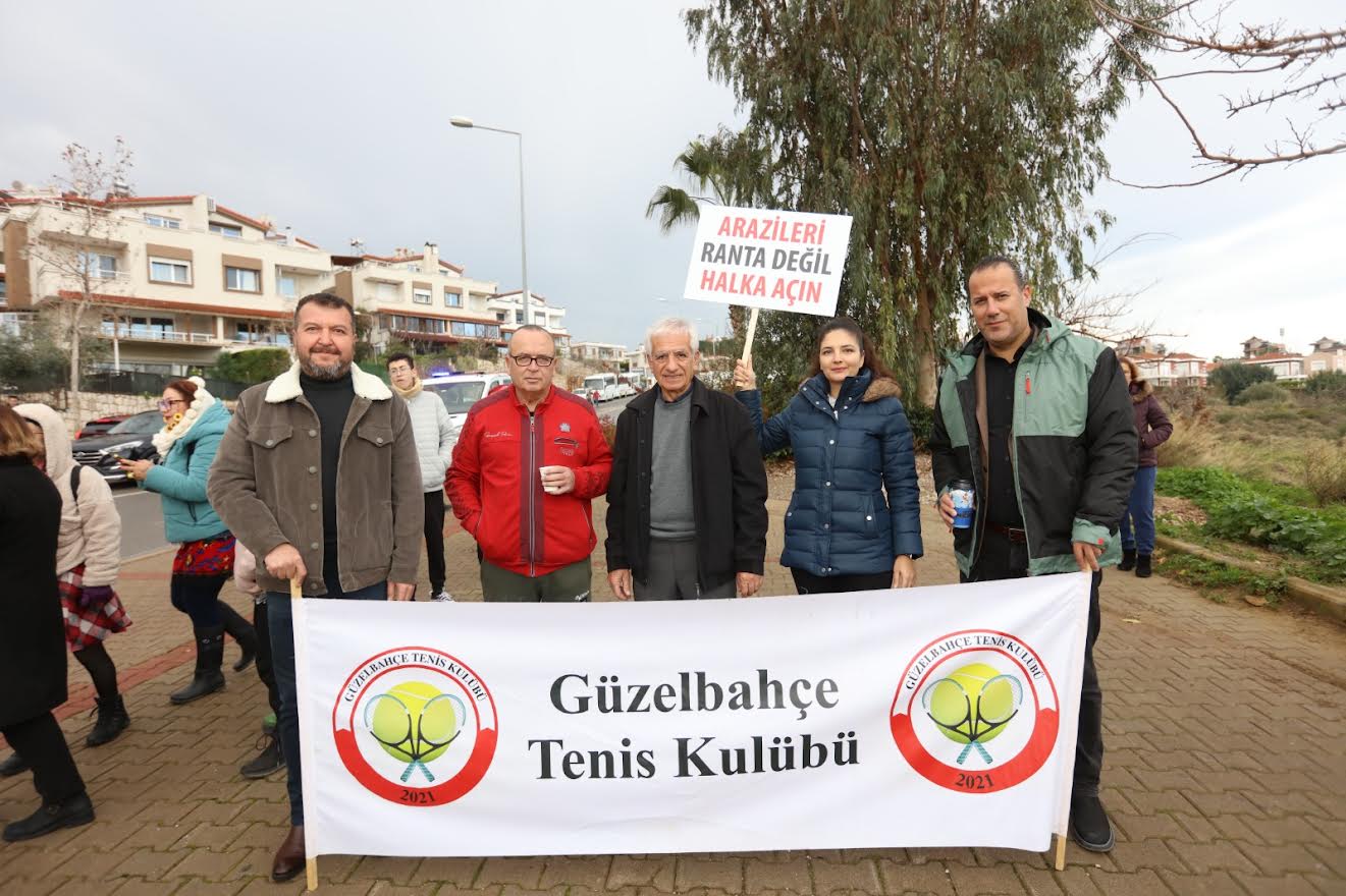 Güzelbahçe’de İmar Rantı Protestosu. Başkan Günay, “Güzelbahçe’nin parsel parsel satılmasına izin vermeyeceğiz’ 